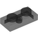 LEGO Transparant zwart Plaat 1 x 2 (3023 / 28653)