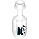 LEGO Transparent Bottle 1 x 1 x 2 with Ship (34090 / 95228)