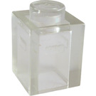 LEGO Transparent Brick 1 x 1 with Frosted Horizontal Line