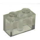 LEGO Transparent Brick 1 x 2 with Frosted Horizontal Line