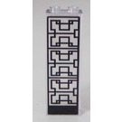 LEGO Transparant Steen 1 x 2 x 5 met Zwart Geometric Design Links Kant Sticker zonder Stud Holder (15210)
