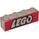LEGO Transparent Brick 1 x 4 without Bottom Tubes with Lego Logo Open 'O' (3066)