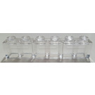 LEGO Transparent Brick 1 x 6, with three frosted horizontal lines
