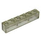 LEGO Transparent Brick 1 x 6 without Bottom Tubes, with Cross Supports