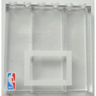 LEGO Transparent Stein 1 x 6 x 5 mit 'NBA' und Weiß Rectangle (45528 / 46196)