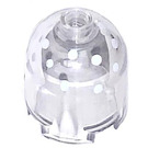 LEGO Transparent Stein 2 x 2 x 1.7 Rund Zylinder mit Dome oben mit Weiß Dots (Vertiefte feste Noppen) (26451)