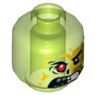 LEGO Transparent Bright Green Adam Acid Minifigure Head (Recessed Solid Stud) (3626 / 18209)
