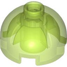 LEGO Vert clair transparent Brique 2 x 2 Rond avec Dome Haut (Goujon creux, support d'essieu) (3262 / 30367)