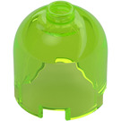 LEGO Transparent Bright Green Brick 2 x 2 x 1.7 Round Cylinder with Dome Top (26451 / 30151)