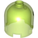 LEGO Vert clair transparent Brique 2 x 2 x 1.7 Rond Cylindre avec Dome Haut avec Yeux (Goujon de sécurité) (30151 / 102971)