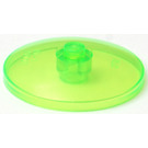 LEGO Transparent Bright Green Dish 4 x 4 (Solid Stud) (3960 / 30065)