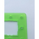LEGO Transparent Bright Green Frame 3 x 3 Holes (45493)