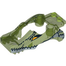 LEGO Transparent Bright Green Legends of Chima Fly Wheel Cover with Crocodile (11112 / 14126)