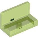 LEGO Transparent Bright Green Panel 1 x 2 x 1 with Green Square with Rounded Corners (4865 / 34080)
