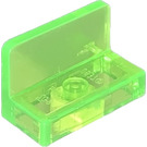 LEGO Transparent Bright Green Panel 1 x 2 x 1 with Rounded Corners (4865 / 26169)
