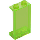 LEGO Transparent Bright Green Panel 1 x 2 x 3 with Side Supports - Hollow Studs (35340 / 87544)