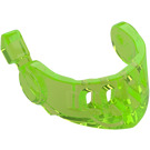 LEGO Transparent Bright Green Pointed Visor with Face Grille and Antenna (22394)