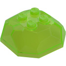 LEGO Transparent Bright Green Rock 4 x 4 x 1.3 Top (30293 / 42284)