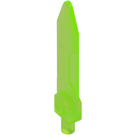 LEGO Transparent Bright Green Sword Blade with Bar (23860)