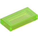 LEGO Verde brillante transparente Plana 1 x 2 con ranura (3069 / 30070)