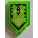 LEGO Vert clair transparent Tuile 2 x 3 Pentagonal avec Honey Bees Power Bouclier (22385)