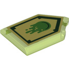 LEGO Vert clair transparent Tuile 2 x 3 Pentagonal avec Slime Blast Power Bouclier (22385 / 24421)