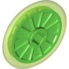 LEGO Wheel Ø21 x 2 with Bright Green Tire (24314)