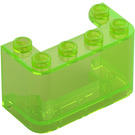 LEGO Transparant heldergroen Voorruit 2 x 4 x 2 (4594 / 35160)