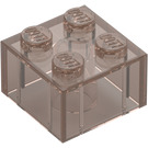 LEGO Transparent Brown Black Brick 2 x 2 (3003 / 6223)