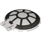 LEGO Transparent Brown Black Dish 6 x 6 with Handle with Black Tie Fighter Window (18675 / 104529)