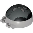 LEGO Negro café transparente Dome 6 x 6 x 3 con Bisagra Puntas con SW Rogue Shadow Cabina de mando (50747 / 62422)