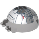 LEGO Transparent Marron Noir Dome 6 x 6 x 3 avec Charnière Stubs avec SW Sith Fighter Modèle (10585 / 50747)