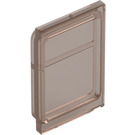 LEGO Transparent Brown Black Glass for Door with Top and Bottom Lip (4183)