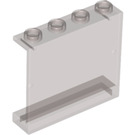 LEGO Transparentes Braunschwarz Panel 1 x 4 x 3 ohne seitliche Stützen, hohle Bolzen (4215 / 30007)