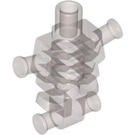 LEGO Transparant Bruin Zwart Skelet Torso Dik Ribs (29980 / 93060)