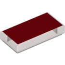 LEGO Transparent Brown Black Tile 1 x 2 with Plain Red Surface with Groove (3069 / 75168)