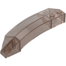 LEGO Transparent Brown Black Wedge Curved 3 x 8 x 2 Right (41749 / 42019)