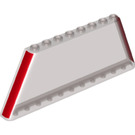 LEGO Transparent Brown Black Windscreen 1 x 12 x 4 with Angular Sides with Red Stripes (19212 / 20431)