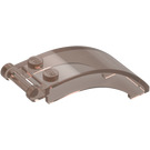 LEGO Transparent Brown Black Windscreen 2 x 5 x 2 with Handle (35375 / 92474)