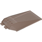 LEGO Transparent Brown Black Windscreen 6 x 12 x 2 with Hinge (13252 / 51477)