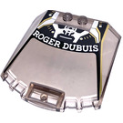 LEGO Transparent Brown Black Windscreen 6 x 6 x 1.3 with Roger Dubuis (65632 / 66742)