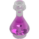 LEGO Transparent konisch Flask mit Transparent Dark Rosa Fluid (2608 / 38029)