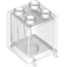 LEGO Transparent Récipient 2 x 2 x 2 avec tenons encastrés (4345 / 30060)