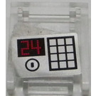 LEGO Transparent Container Box 2 x 2 x 2 Tür mit Slot mit Keypad und '24' Aufkleber (4346)