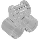 LEGO Transparent Cross Block with Two Pinholes (32291 / 42163)