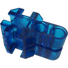 LEGO Transparant Donkerblauw Blok Connector met Modular Einde (32137)