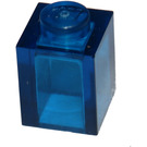 LEGO Bleu foncé transparent Brique 1 x 1 (3005 / 30071)