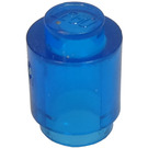 LEGO Bleu Foncé Transparent Brique 1 x 1 Rond avec tenon plein