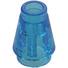 LEGO Transparent Dark Blue Cone 1 x 1 with Top Groove (28701 / 59900)