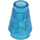 LEGO Transparent Dark Blue Cone 1 x 1 with Top Groove (28701 / 59900)